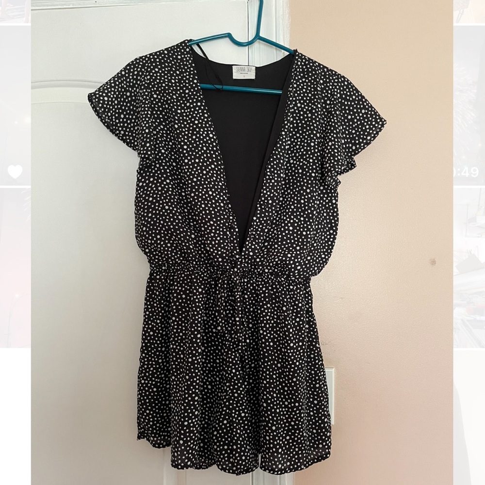 Black and white romper